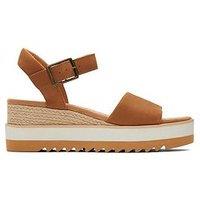 Toms Diana Wedge Sandal - Brown