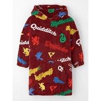 Harry Potter Hogwarts All Over Print Hooded Blanket - Burgundy