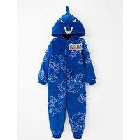 Sonic The Hedgehog Sonic 3D Fleece All In One - Blue