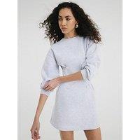 River Island Corset Sweat Dress - Marl Grey