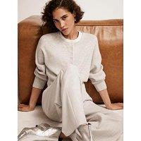Mint Velvet Cotton Blend Cardigan - Grey