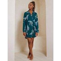 Chelsea Peers Whale Coral Reef Night Shirt - Green