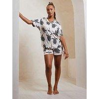 Chelsea Peers Turtle Printed Short Pyjama Set - Off White