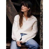 Mint Velvet Wool Blend Knitted Top - Blue