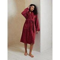 Chelsea Peers Shawl Collar Towelling Robe - Red