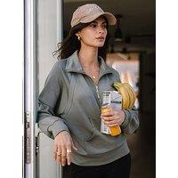 Chelsea Peers Luxecomfort Scuba Half-Zip Sweatshirt - Green