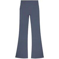 Chelsea Peers Ribbed Flared Leggings - Dark Grey