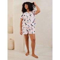 Chelsea Peers Puffin Print Short Pyjama Set - Pink