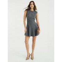 River Island Flippy And Flared Mini Dress - Grey