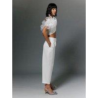 River Island Slim Barrell Leg Trouser - White