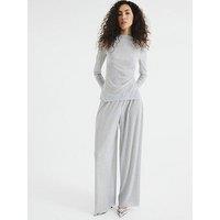 River Island Wide Leg Trouser - Light Grey