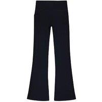 Chelsea Peers Ribbed Flared Leggings - Plain Black