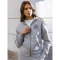 Chelsea Peers Zip Through Hoodie Sweatshirt - Grey