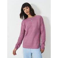 Crew Clothing Stitch Detail Jumper - Purple