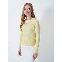 Crew Clothing Heritage Cable Neck Jumper - Cream