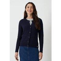 Crew Clothing Tillie Textured Cardigan - Navy