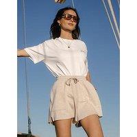 Chelsea Peers Luxecomfort Scuba Shorts - Beige Marl