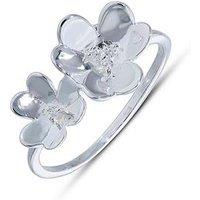 Sterling Silver Floral Open Ring