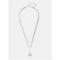 Mint Velvet Silver Tone Layer Necklace