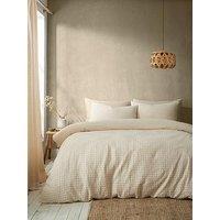 Pineapple Elephant Muscat Waffle Duvet Set - Natural