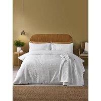 Catherine Lansfield Folkstone Geo Duvet Cover Set - White