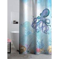 Catherine Lansfield Octopus Shower Curtain