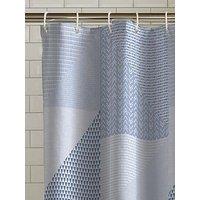 Catherine Lansfield Larsson Geo Shower Curtain - Blue