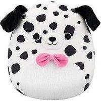 Squishmallows Sqcr - Medium Plush (12" Squishmallows) (Dustin - White Dalmatian W/Fuzzy Belly And Bowtie)