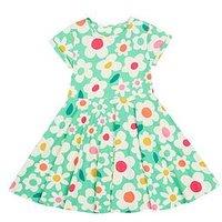 Frugi Girls Spring Skater Dress - Green