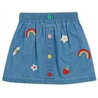 Frugi Girls Charley Denim Skirt - Blue