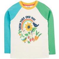 Frugi Girls Tamar Raglan Top - White