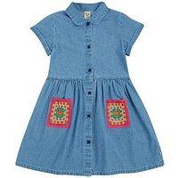 Frugi Girls Kimberley Shirt Dress - Blue