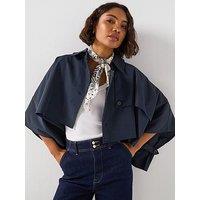 V By Very Cape Jacket - Navy