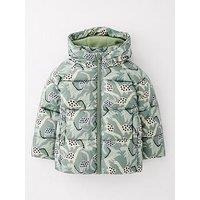 Mini V By Very Boys Dino Padded Coat - Green