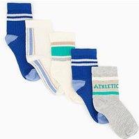 Mini V By Very Boys Athletic 5Pk Rib Socks - Multi