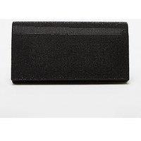 Quiz Black Diamante Embellished Clutch Bag