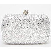 Quiz Silver Embellished Box Bag