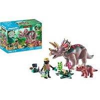 Playmobil Triceratops With Juvenile