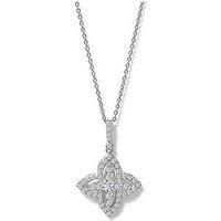 Created Brilliance Valencia 9Ct White Gold 0.40Ct Tw. Lab Grown Diamond Necklace 18 Inches