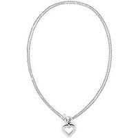 Tommy Hilfiger Toggle Heart Ladies Necklace Silver
