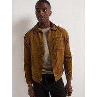 Mango Remie Faux Suede Jacket - Cognac