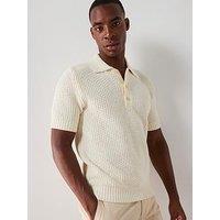 Mango Pierola Smart Knitted Polo Shirt - Beige