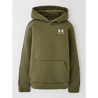 Under Armour Junior Boys Icon Fleece Taping Hoodie - Green