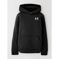 Under Armour Junior Boys Icon Fleece Taping Hoodie - Black