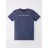 Under Armour Junior Boys Logo Wordmark T-Shirt - Grey