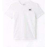 Under Armour Junior Boys Sportstyle Left Chest Logo T-Shirt - White