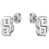 Boss Double B Ladies Earrings Silver