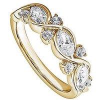 Created Brilliance Liv 9Ct Yellow Gold 0.75Ct Tw Lab Grown Diamond Entwined Band Ring
