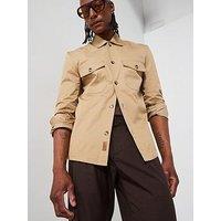 Mango Dublino Essentials Cotton Overshirt - Brown