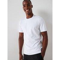Mango Puglia Performance Fabric Crew Neck Short Sleeve T-Shirt - White
